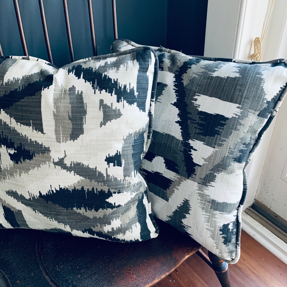 Set of two (2) Handmade Cotton 18" Throw Pillow High Quality  Upholstery Fabric